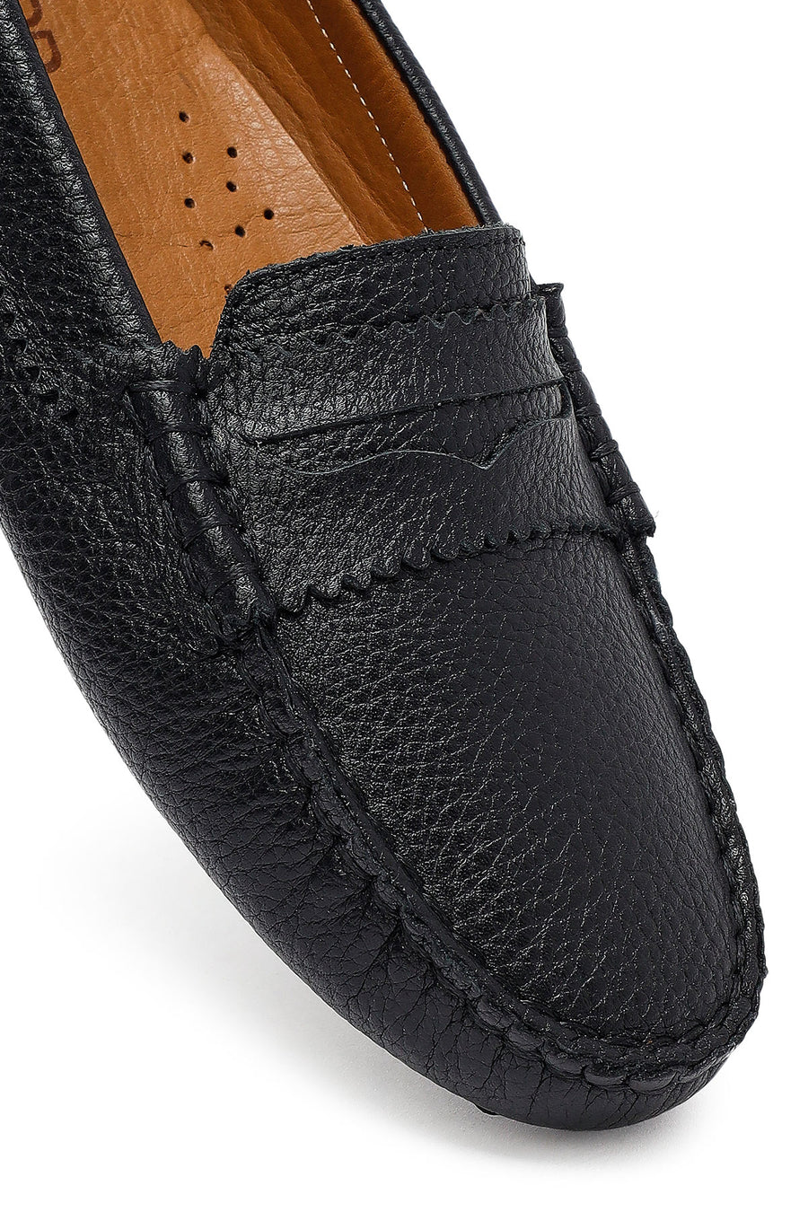 Woman Black Leather Loafers