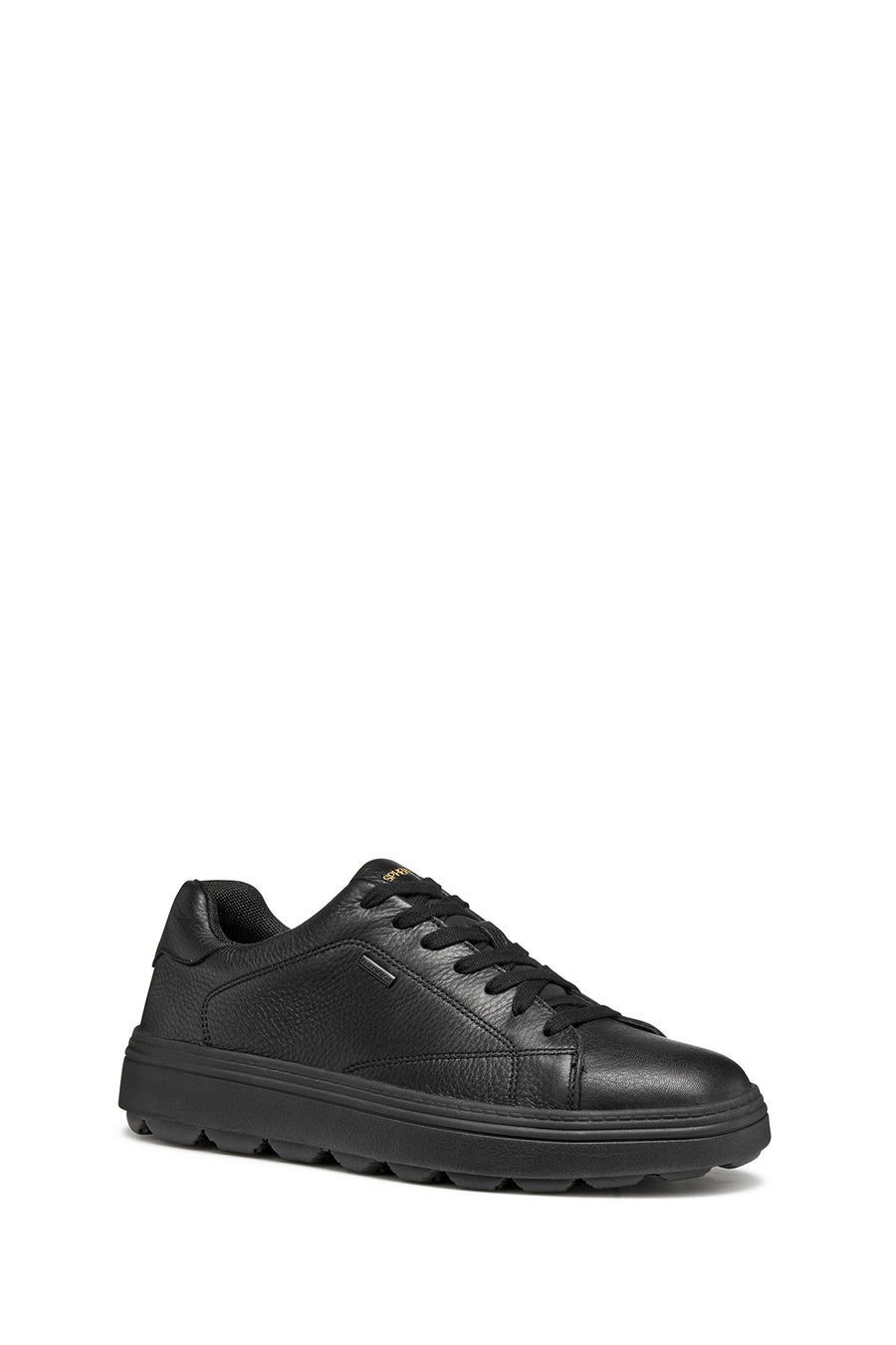 Geox Men Black U Spherica Ecub-1.1 B Abx Lace-up Leather Sneaker