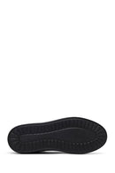 Men's Black Lace-Up Thick Sole Leather Sneakers | Derimod