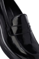 Male Black Thick-Soled Leather Loafer | Derimod
