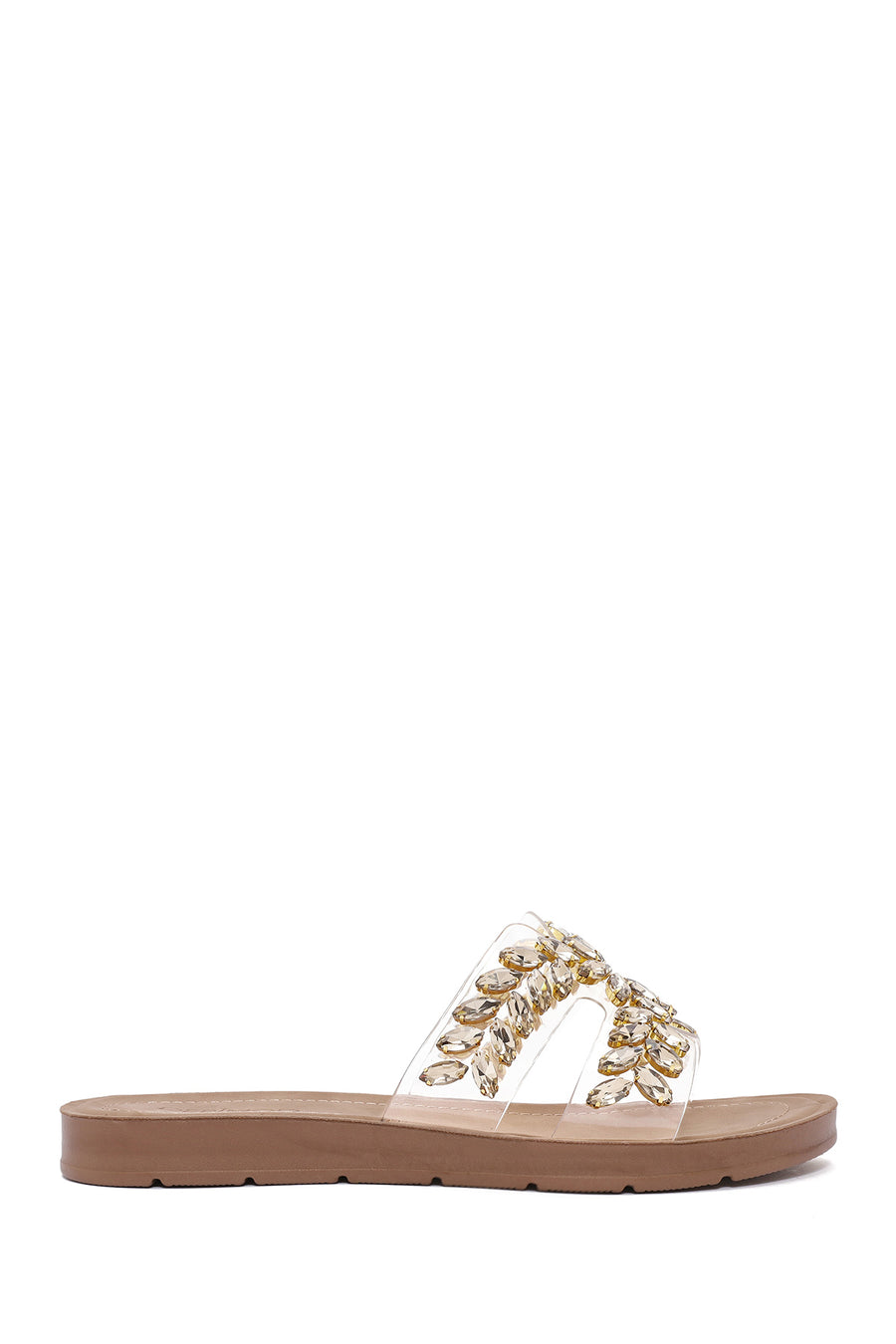 Women's Gold Stone Slippers 26SFE4605PV | Derimod