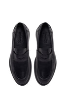 Erkek Siyah Deri Casual Loafer | Derimod