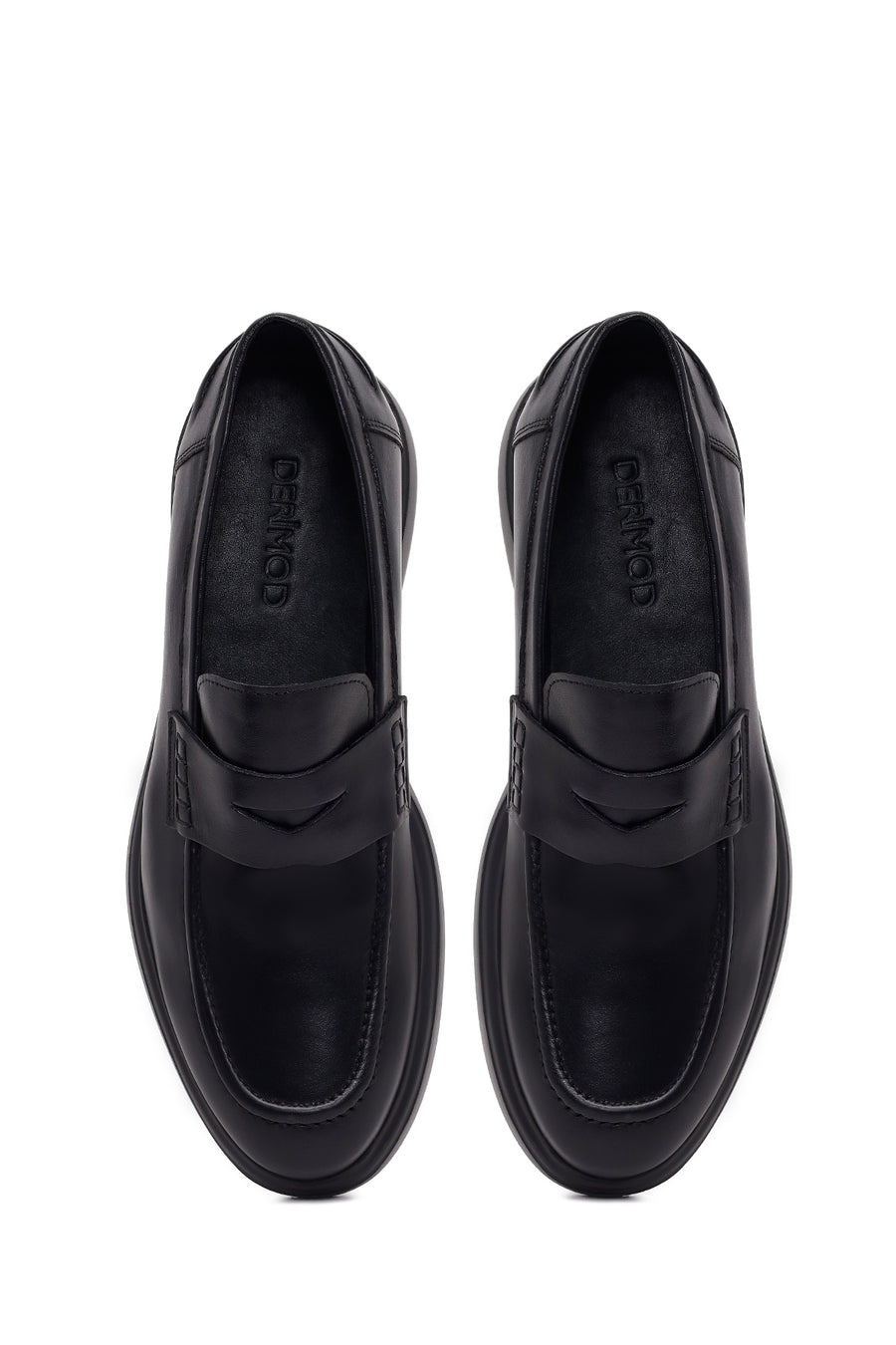 Erkek Siyah Deri Casual Loafer