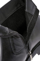 Men's Black Zippered Leather Casual Boots | Derimod