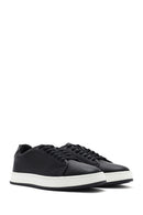 Men's Black Lace-up Leather Sneaker | Derimod