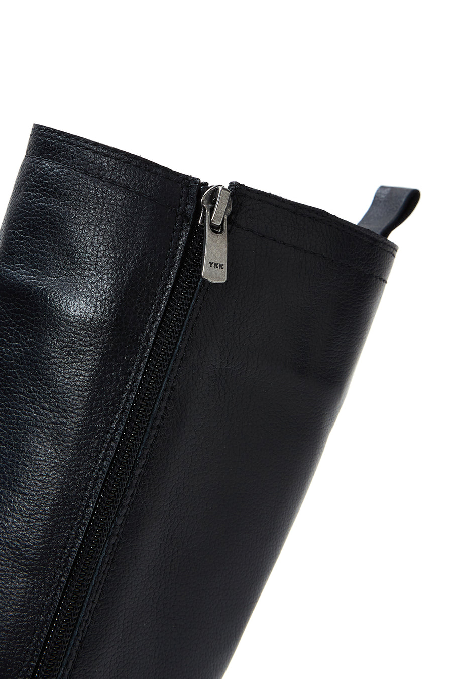 Women's Black Leather Thick Soled Boots