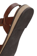 Women's Brown Leather Bodrum Sandals | Derimod