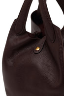 Woman Brown Casual Leather Shoulder Bag | Derimod
