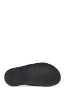 Woman Brown Suede Leather Slippers | Derimod