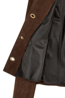 Marbella Woman Brown Suede Jacket | Derimod