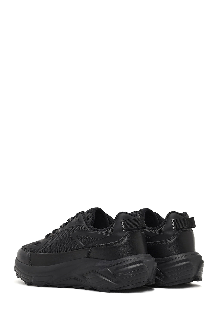 Derimod Studio Men's Black Lace-Up Thick-Soled Sneaker