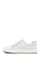 Men's White Lace-Up Leather Sneakers | Derimod