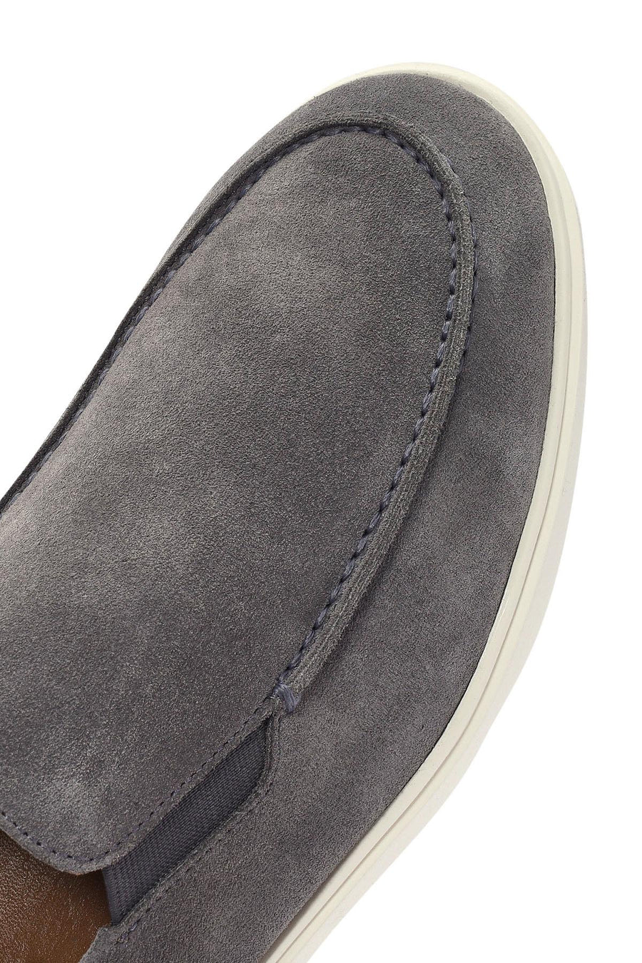 Men's Gray Suede Leather Casual Loafer