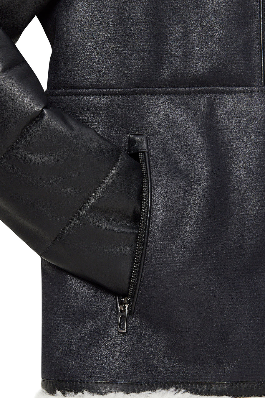 Zermatt Men's Black Teddy Coat