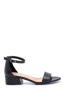 Women's Short Heeled Leather Sandals | Derimod