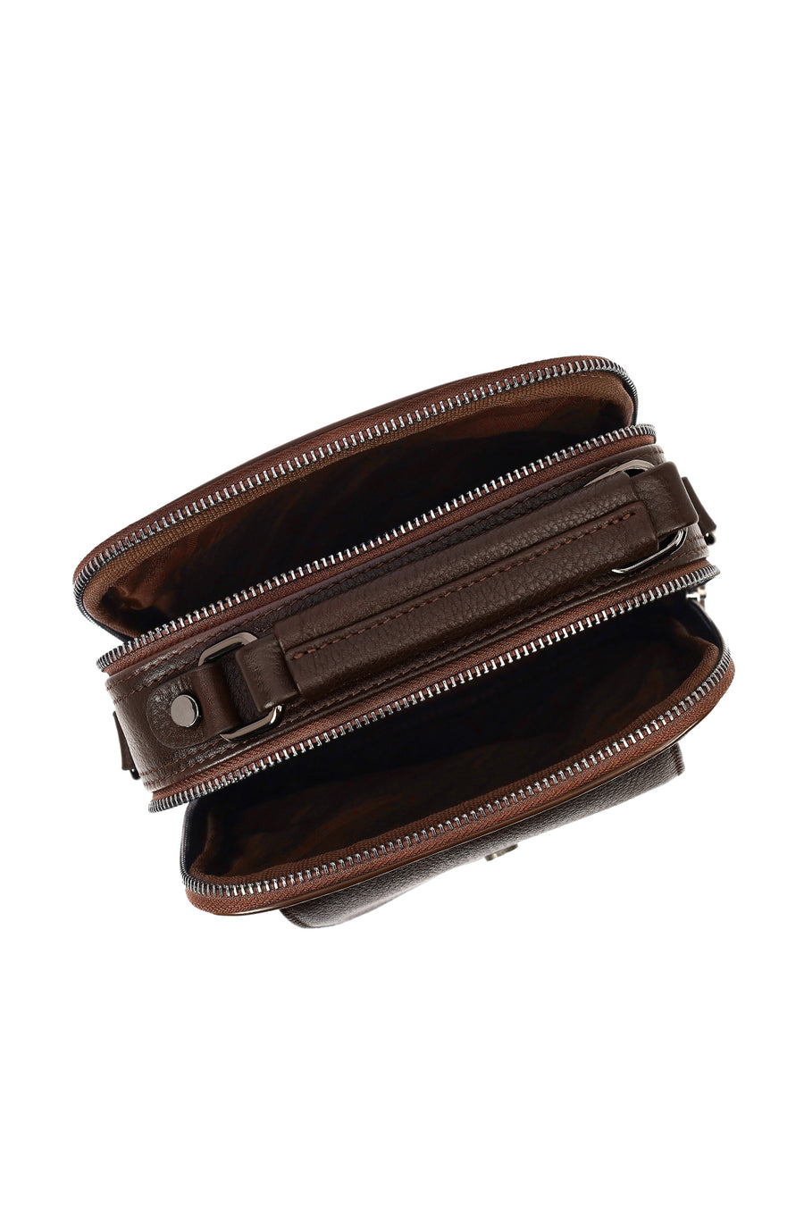 Men's Brown Leather Messenger Bag