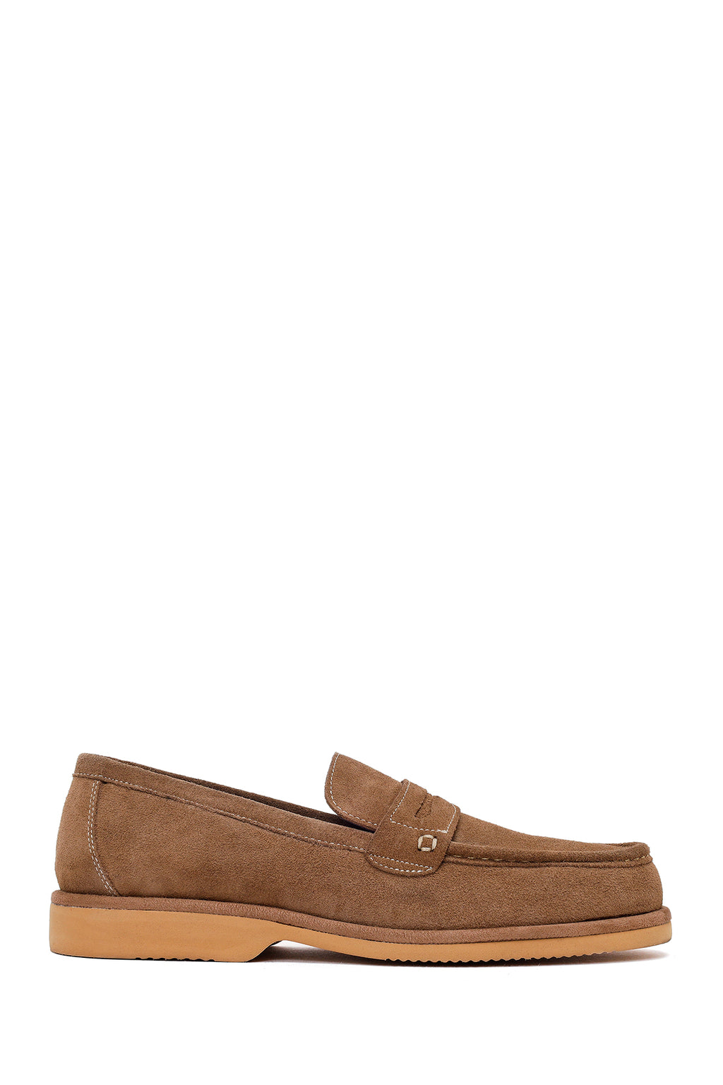 Erkek Vizon Süet Deri Casual Loafer