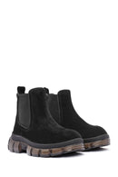 Men's Black Suede Leather Chelsea Boots | Derimod