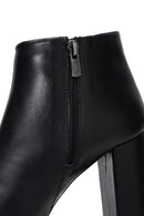 Women's Black Leather Heeled Classic Boots | Derimod