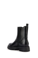 Geox Women's Black Iridea Zippered Leather Boots | Derimod