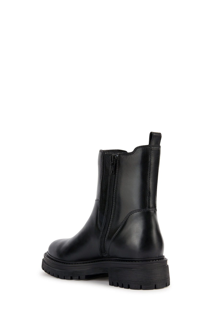 Geox Women's Black Iridea Zippered Leather Boots