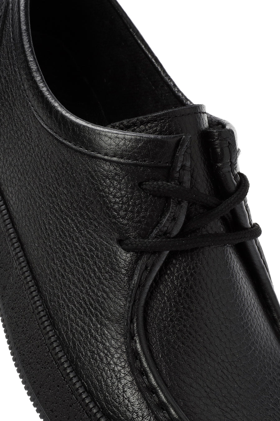 Male Black Lace-up Leather Casual Shoes
