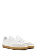 Men's White Lace-up Leather Sneaker | Derimod