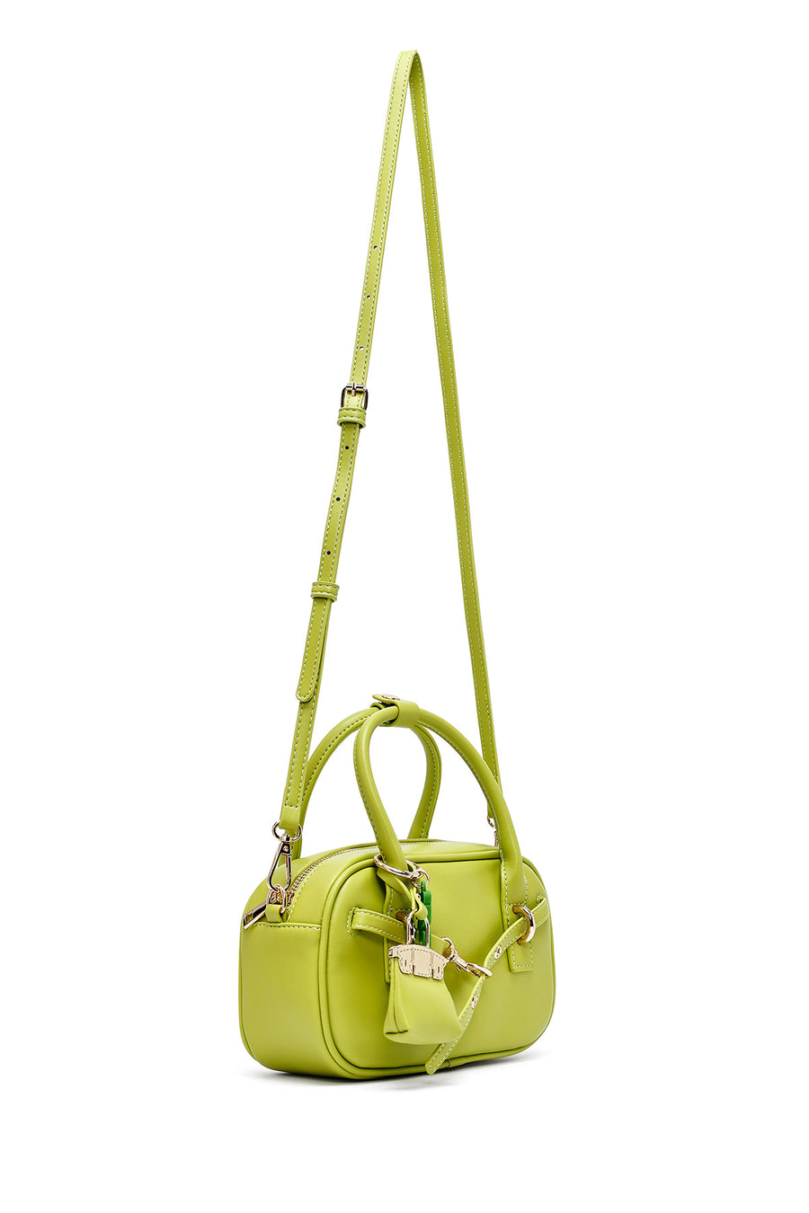 Women's Green Long Strap Accessory Mini Handbag