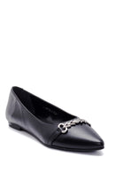 Women's Black Buckle Ballerinas | Derimod
