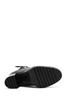 Women's Black Buckle Heeled Boots | Derimod