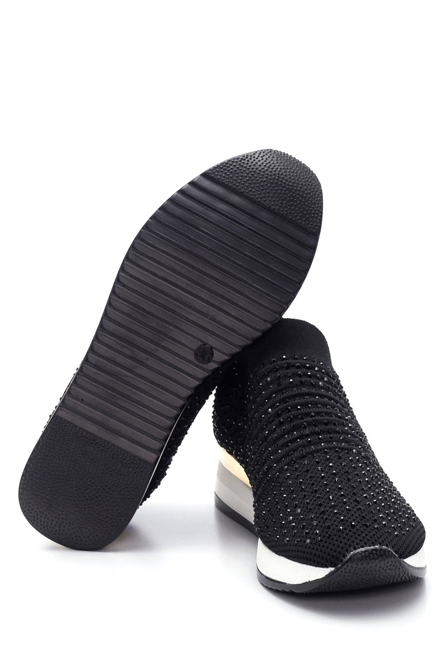 Kadın Siyah Taşlı Sneaker