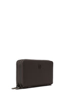 Male Khaki Leather Wallet | Derimod