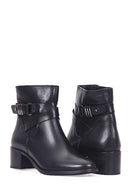 Women's Belted Leather Boots | Derimod
