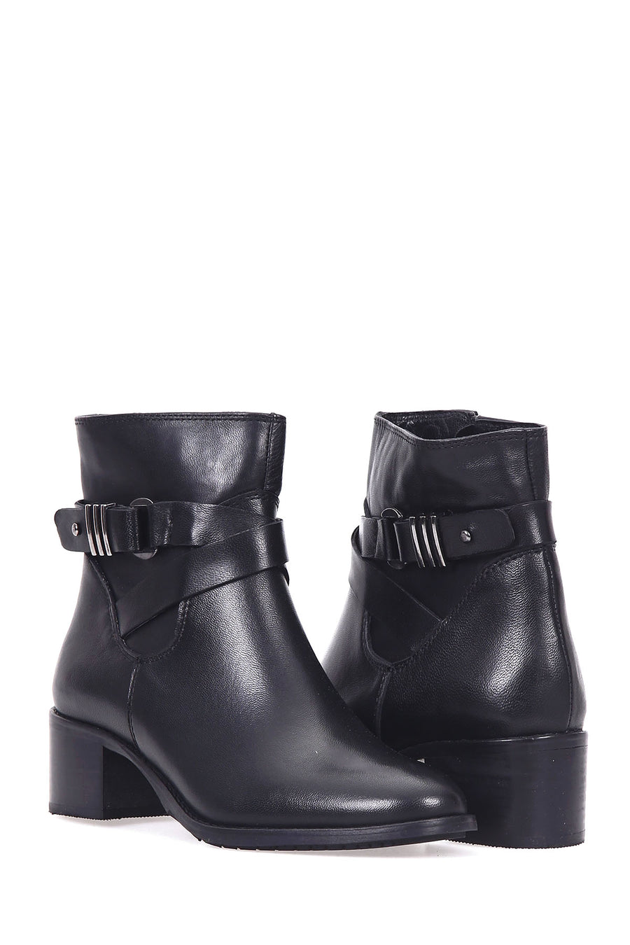 Women's Belted Leather Boots