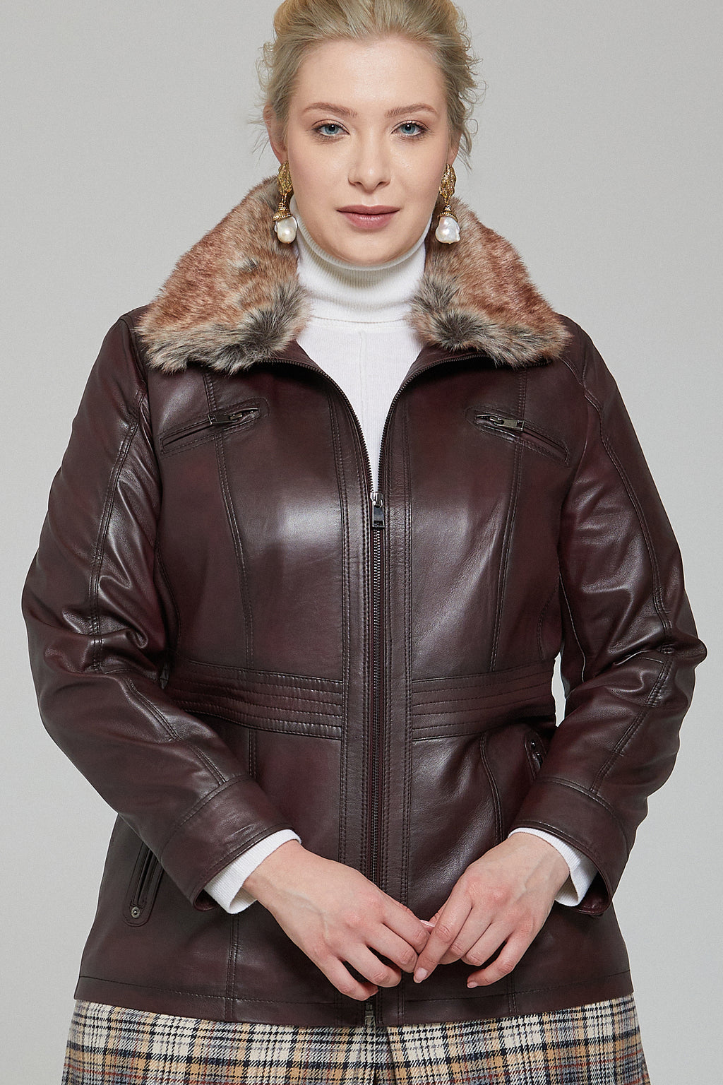 Mira (plus) Kadın Bordo Mont