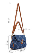 Women's Blue Long Strap Jean Fabric Shoulder Bag | Derimod