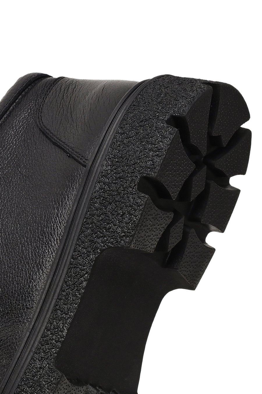 Men's Black Lace-Up Leather Casual Boot
