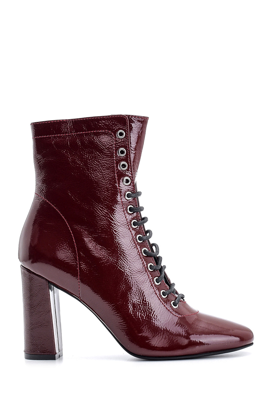 Women's Patent Leather Heeled Boots 19WFD142016 | Derimod