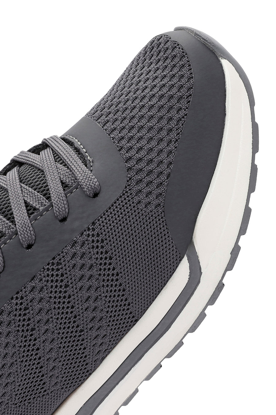 Erkek Gri Bağcıklı Kumaş Sneaker
