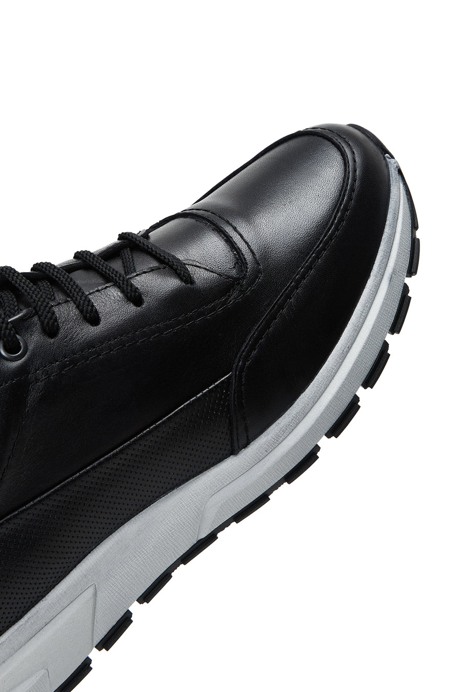Men's Black Leather Sneaker