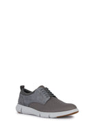 Geox Men's Gray Spherica Leather Casual Shoes | Derimod