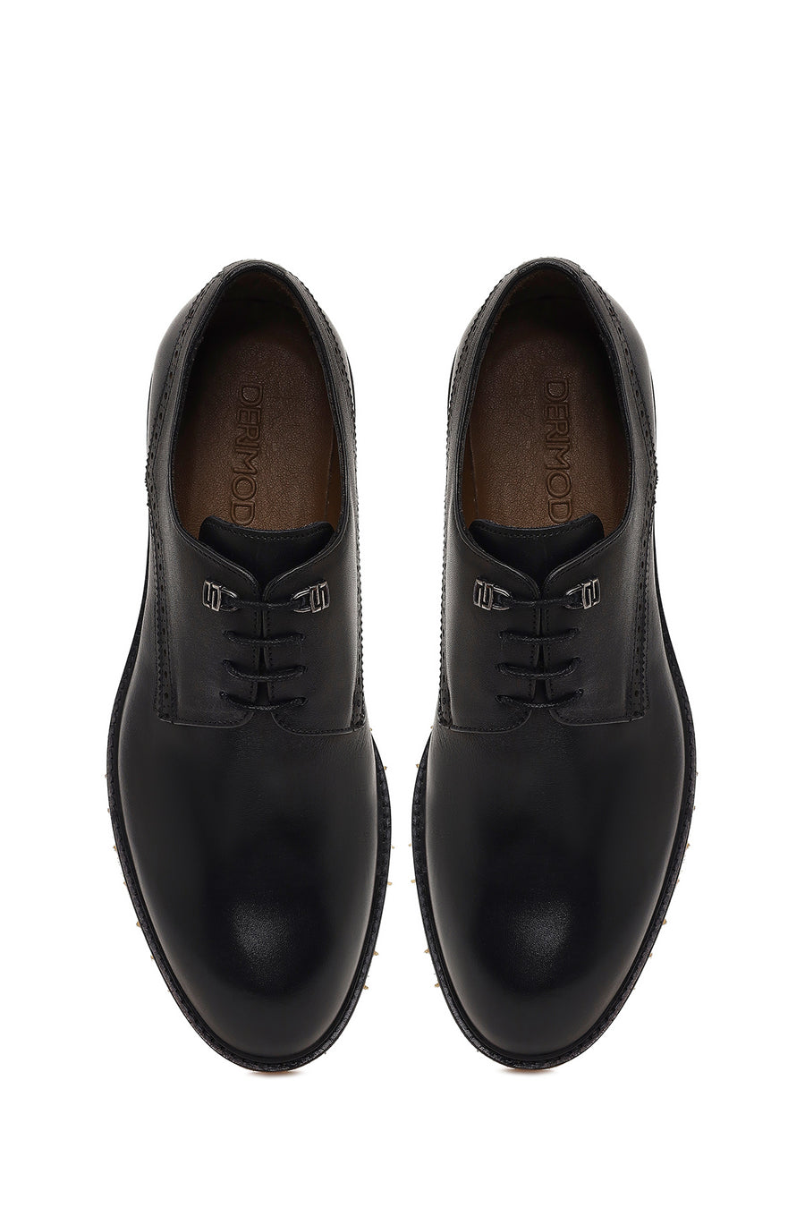 Men's Black Lace-Up Leather Casual Shoes