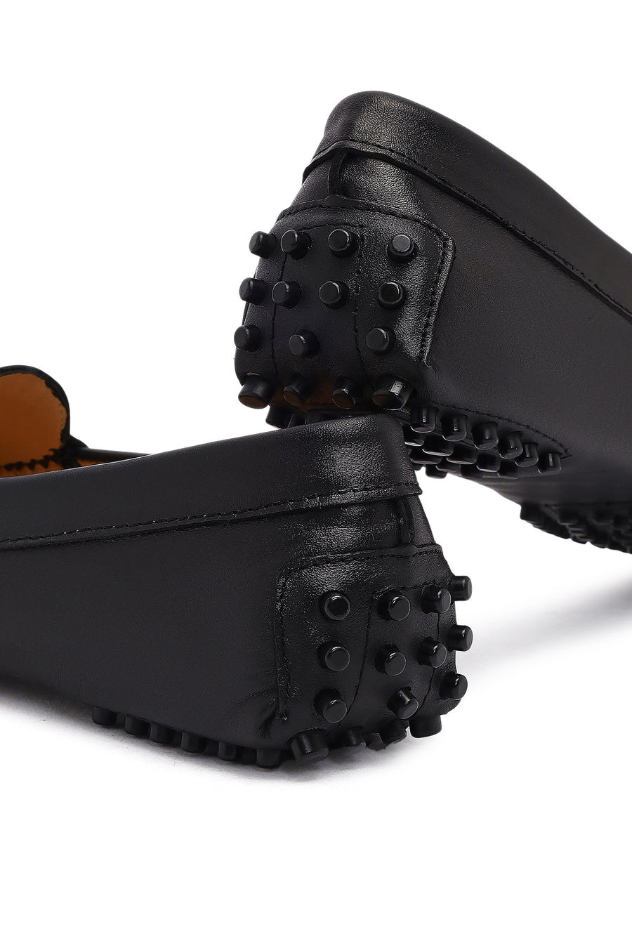 Women's Black Buckled Leather Loafer
