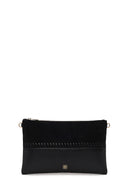 Woman Black Braided Chain-Strap Clutch Bag | Derimod