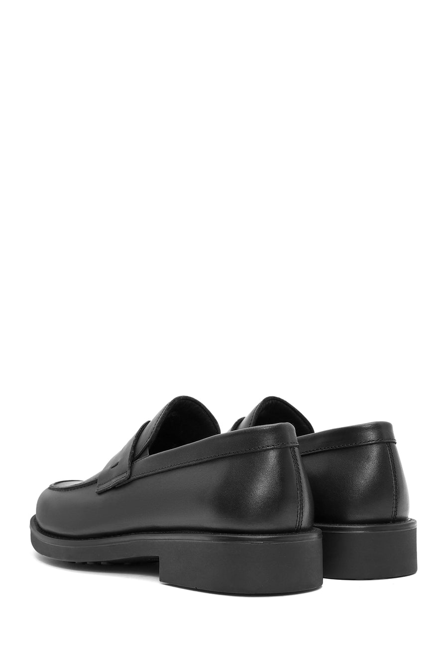Erkek Siyah Deri Casual Loafer