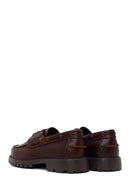 Male Brown Lace-Up Thick-Soled Leather Casual Shoes | Derimod