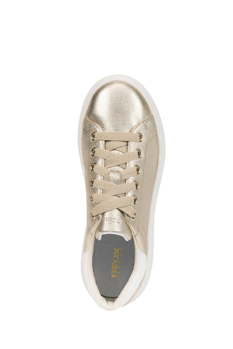 Geox Kadın Gri Spherica Ec4.1 Bağcıklı Deri Sneaker