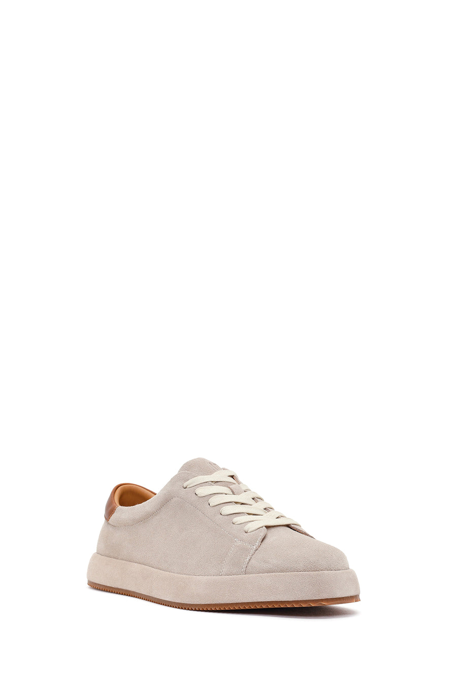 Men's Gray Lace-Up Suede Leather Sneaker