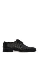 Men's Black Braided Leather Classic Shoes | Derimod