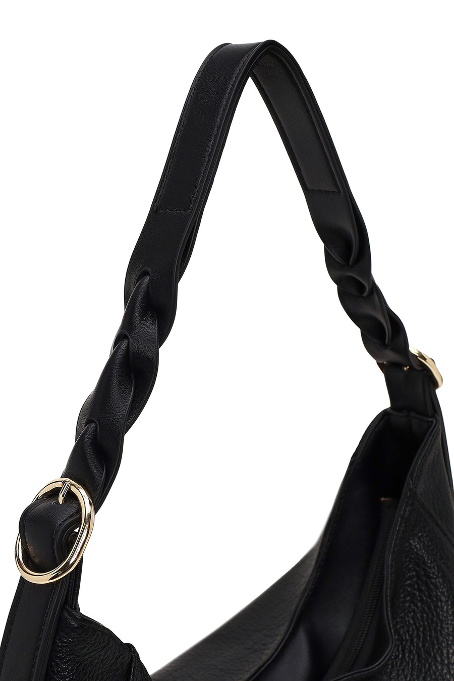 Woman Black Long-Strap Shoulder Bag